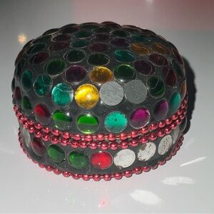 Colorful Beaded Trinket Box